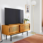 ТВ-тумба из дуба и плетеного ротанга Wicker Chasey TV Stand варинант исполнения - 4 | Loft Concept в Краснодаре