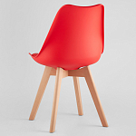 Стул с основой из пластика и мягким сиденьем Arvika Red варинант исполнения - 5 | Loft Concept в Краснодаре