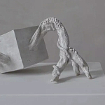 Скульптура «Окаменелый рост», Белый объект варинант исполнения - 2 | Loft Concept в Краснодаре