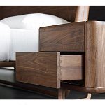 Прикроватный деревянный столик с 2-мя ящиками Moon Walnut Furniture варинант исполнения - 11 | Loft Concept в Краснодаре