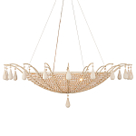 Люстра из деревянных бусин с подвесками в виде капель Wooden Beads варинант исполнения - 5 | Loft Concept в Краснодаре