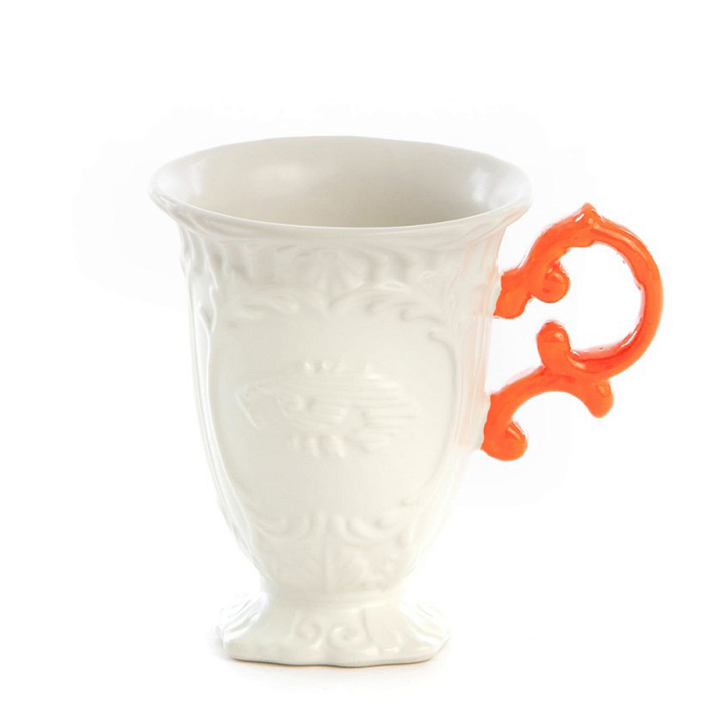 Кружка Seletti I-Mug Orange Белый Оранжевый в Краснодаре | Loft Concept 