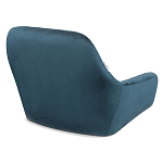 Барный стул со спинкой и подлокотниками на 4-х металлических ножках Douglas Rhombus Синий Велюр варинант исполнения - 3 | Loft Concept в Краснодаре