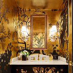 Обои ручная роспись в стиле Арт-деко Rateau Original colourway on Deep Rich Gold gilded paper варинант исполнения - 3 | Loft Concept в Краснодаре