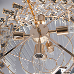 Люстра многоярусная с переплетенными металлическими элементами черного и золотого цвета и прозрачными хрустальными подвесками Empire Chandelier Crystal варинант исполнения - 10 | Loft Concept в Краснодаре