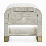 Тумбочка прикроватная с ящиком Tofino White Bone Inlay  Bedside Cabinet   варинант исполнения - 1 | Loft Concept в Краснодаре