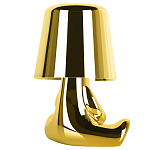 Настольная лампа фигурная золотого цвета с гладким абажуром Высота 16 см Sophia варинант исполнения - 4 | Loft Concept в Краснодаре