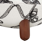 Кресло без подлокотников на деревянных ножках белое с вышивкой Sharp Armchair варинант исполнения - 4 | Loft Concept в Краснодаре