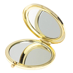 Зеркало карманное складное круглое из натурального камня Лазурит в подарочной упаковке Gold Stone Mirrors варинант исполнения - 3 | Loft Concept в Краснодаре