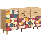 Буфет с принтом на дверцах Elise Cupboard варинант исполнения - 10 | Loft Concept в Краснодаре