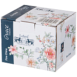 Кружка фарфоровая синяя с цветочным принтом 470 мл Flower Porcelain Collection варинант исполнения - 2 | Loft Concept в Краснодаре