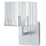 Бра серебряное с фактурным прозрачным абажуром Optical Crystal варинант исполнения - 3 | Loft Concept в Краснодаре