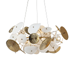 Люстра с белыми и золотистыми цветами Dahlia Flowers Lamp варинант исполнения - 2 | Loft Concept в Краснодаре