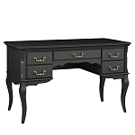 Стол рабочий черный из массива бука с 5-ю ящиками Black Provence варинант исполнения - 1 | Loft Concept в Краснодаре