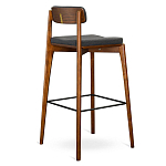 Барный стул из массива ясеня с обивкой из рогожки Elegant Ash варинант исполнения - 4 | Loft Concept в Краснодаре