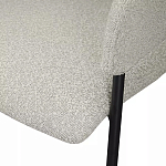 Стул мягкий с подлокотниками Chair Gray Upholstery Boucle варинант исполнения - 7 | Loft Concept в Краснодаре