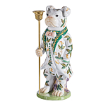 Подсвечник в виде собачки из фарфора с бронзовыми элементами Eden Garden варинант исполнения - 2 | Loft Concept в Краснодаре