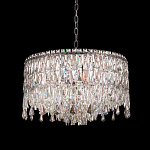 Люстра круглая с хрустальными подвесками на серебряном каркасе Roul Crystal Light варинант исполнения - 2 | Loft Concept в Краснодаре