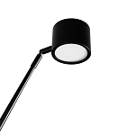 Торшер с изогнутой черной металлической стойкой и цилиндрическим плафоном Davide Groppi варинант исполнения - 4 | Loft Concept в Краснодаре