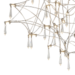 Потолочный светильник с тонким металлическим каркасом цвета хром Quasar варинант исполнения - 3 | Loft Concept в Краснодаре