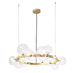 Люстра круглая подвесная с 15-ю прозрачными шарообразными плафонами из стекла Iona chandelier варинант исполнения - 2 | Loft Concept в Краснодаре