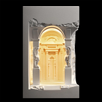 Встраиваемый в стену гипсовый светильник под покраску с колоннами и арками в античном стиле Antiquity Athena варинант исполнения - 9 | Loft Concept в Краснодаре