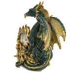Часы в виде дракона Green Gold Dragon Clock варинант исполнения - 2 | Loft Concept в Краснодаре