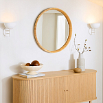 Зеркало круглое в раме из ротанга Wickerwork варинант исполнения - 4 | Loft Concept в Краснодаре