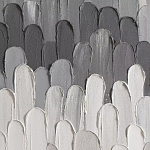 Панно декоративное с ручной росписью Gray Strokes варинант исполнения - 2 | Loft Concept в Краснодаре