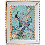 Постер в зеркальной раме в стиле шинуазри Chinoiserie Imperial Garden Peacocks on a Tree Poster варинант исполнения - 2 | Loft Concept в Краснодаре