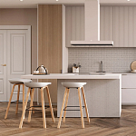 Барный стул на ножках из натурального дерева Boras White варинант исполнения - 8 | Loft Concept в Краснодаре