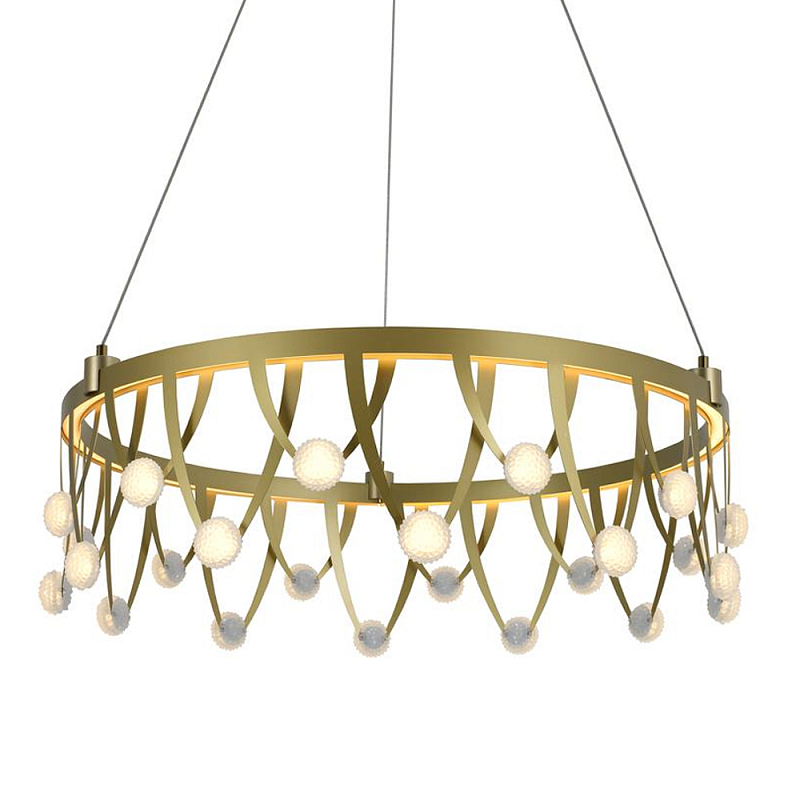 Люстра подвесная светодиодная Shaped Lines of Light матовое золото Люстра подвесная светодиодная Shaped Lines of Light матовое золото в Краснодаре | Loft Concept