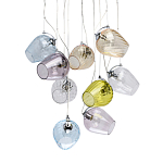 Люстра каскадная с 9-ю разноцветными стеклянными плафонами Kaleido варинант исполнения - 1 | Loft Concept в Краснодаре