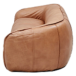 Трехместный диван с кожаной обивкой коричневый Coste Leather Sofa варинант исполнения - 4 | Loft Concept в Краснодаре