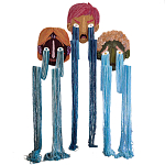 Вязаный Арт-Объект на стену из трех элементов Triptych варинант исполнения - 3 | Loft Concept в Краснодаре