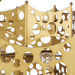 Люстра фигурная золотого цвета Corrugated Panels варинант исполнения - 3 | Loft Concept в Краснодаре