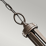 Люстра с белыми тканевыми абажурами в прозрачных стеклянных цилиндрах Kichler варинант исполнения - 19 | Loft Concept в Краснодаре