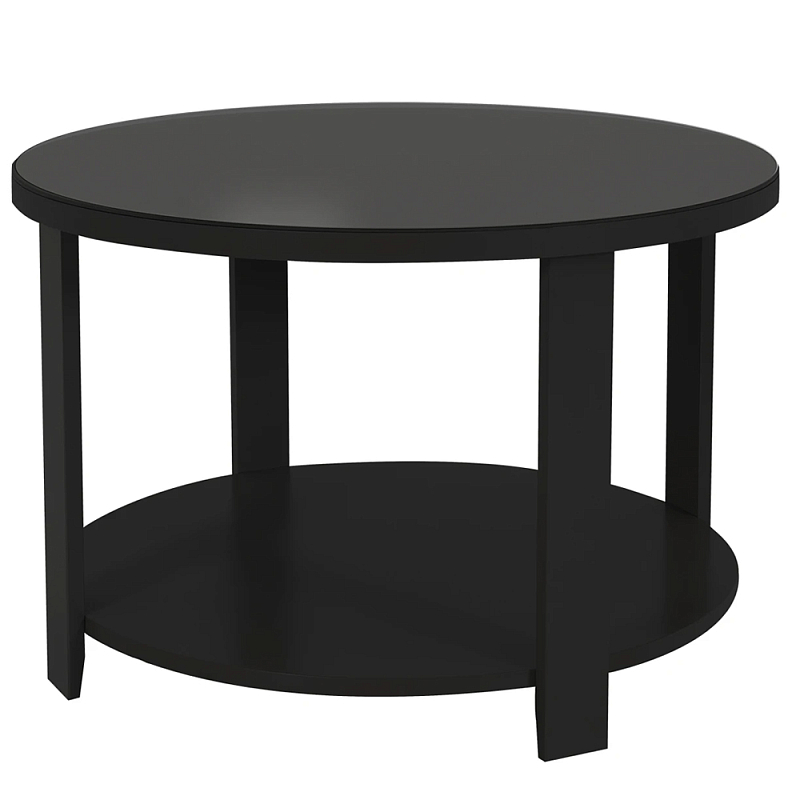 Круглый журнальный стол Jazz Black Черный Прозрачное Стекло в Краснодаре | Loft Concept 