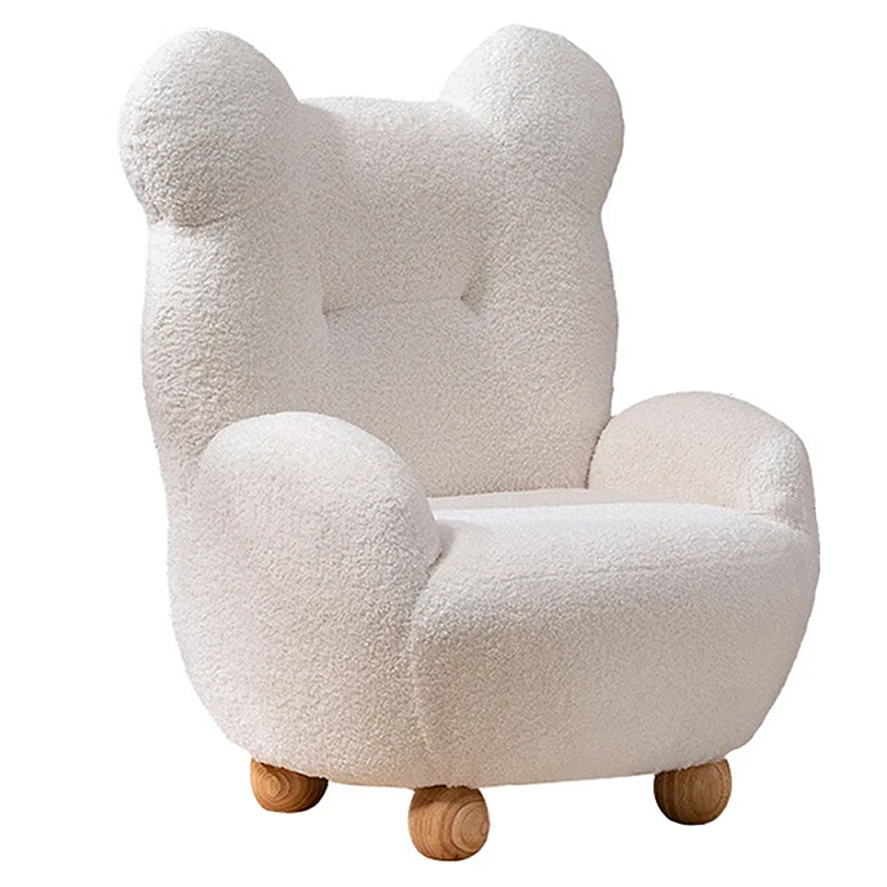 Кресло мягкое для детской Мишка Velvet Armchair Bear Белый Древесина Кресло мягкое для детской Мишка Velvet Armchair Bear Белый Древесина в Краснодаре | Loft Concept