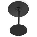 Стол журнальный с круглой бело-голубой столешницей из стекла White and Blue Marble варинант исполнения - 5 | Loft Concept в Краснодаре