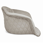 Барный стул со спинкой и мягкой обивкой с ромбами на 4-х деревянных ножках Бежевый Велюр Ava Charm варинант исполнения - 3 | Loft Concept в Краснодаре