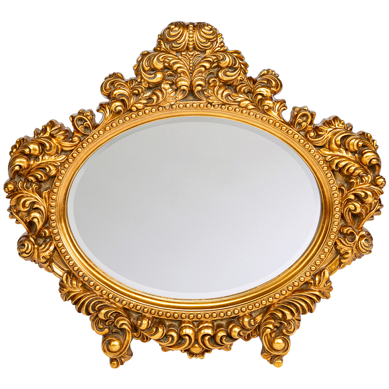 Зеркало настенное золотое с ажурным резным орнаментом Classic Ornament Mirror Золотой Зеркало в Краснодаре | Loft Concept 