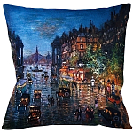 Подушка декоративная Ночной город Impressionism in Art варинант исполнения - 1 | Loft Concept в Краснодаре