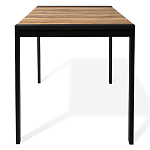 Стол обеденный раздвижной с прямоугольной столешницей на четырех черных ножках Blair варинант исполнения - 4 | Loft Concept в Краснодаре