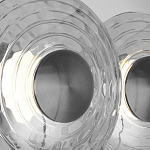 Бра из трех стеклянных фактурных дисков Eyepiece варинант исполнения - 6 | Loft Concept в Краснодаре