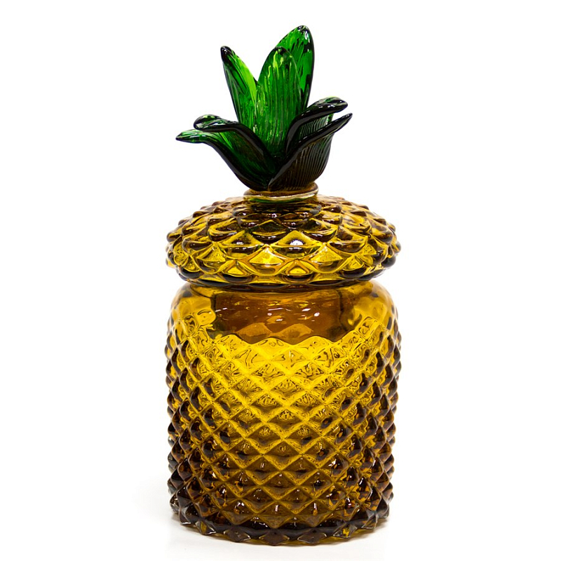 Ваза с крышкой Pineapple Transparent Amber S Янтарь (Amber) Зеленый Ваза с крышкой Pineapple Transparent Amber S Янтарь (Amber) Зеленый в Краснодаре | Loft Concept