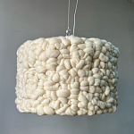 Вязаный шерстяной светильник Knitted wool lamp Cylinder варинант исполнения - 1 | Loft Concept в Краснодаре