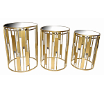 Набор из 3-х столов из металла Brass Symphony варинант исполнения - 1 | Loft Concept в Краснодаре