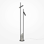 Напольный торшер светодионый черный Lumen Duo варинант исполнения - 1 | Loft Concept в Краснодаре