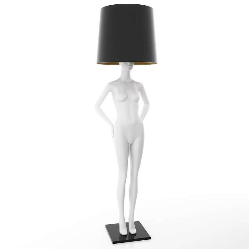 Лампа MANNEQUIN LAMP с абажуром созерцание силуэта  Глянцевый черный Черный матовый Глянцевый белый Белый матовый Серый матовый Золотой Красный в Краснодаре | Loft Concept 